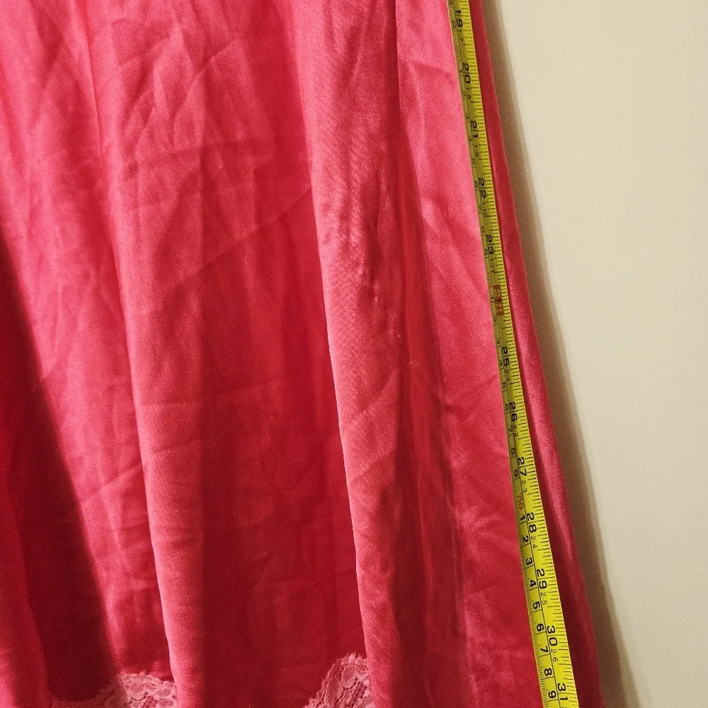 Vintage Victoria's Secret Babydoll Sleep Fuchsia Sz L Nightgown Satin Feel Gift - Picture 4 of 8
